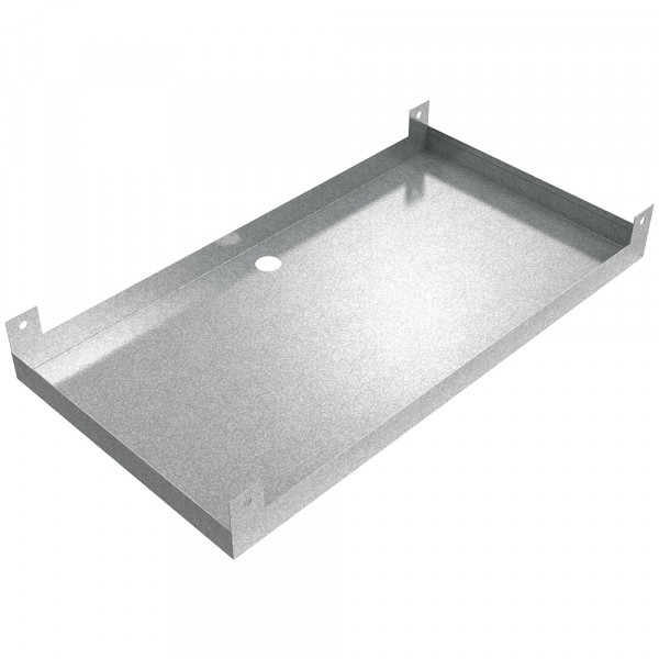 Aviation Facility Hanging Drain Pan - 34" x 18" x 2" - Galvanized Steel