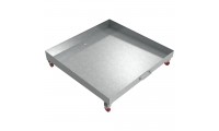 Sloped Rolling Drain Pain - 48" x 48" x 6" - Galvanized Steel