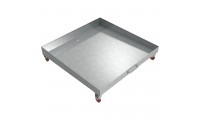 Sloped Rolling Drain Pan - 48" x 48" x 6" - Galvanized Steel