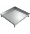 Sloped Rolling Drain Pan - 48" x 48" x 6" - Galvanized Steel
