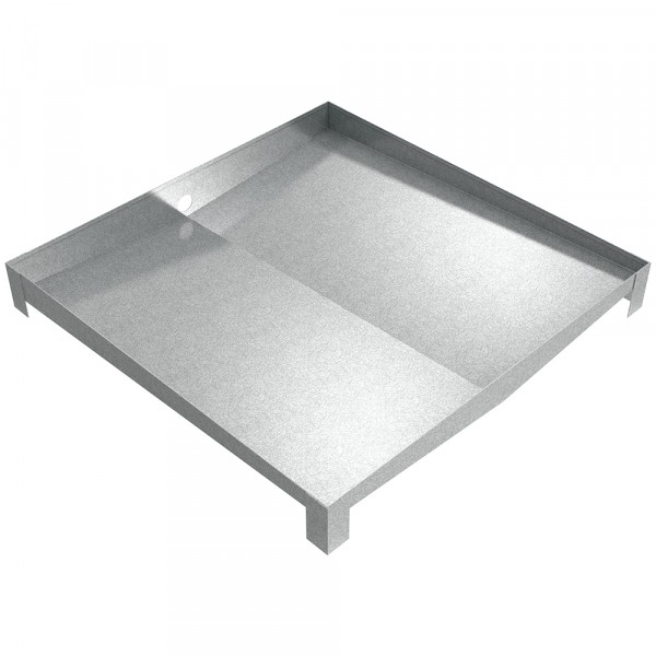 Sloped Drain Pan - 36" x 36" x 3" - Galvanized Steel