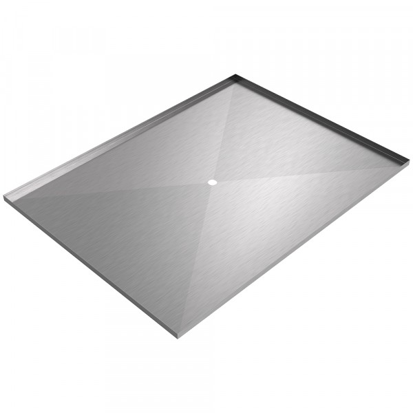 Sloped Bottom Drain Pan - 72" x 54" x 1.5" - Stainless Steel