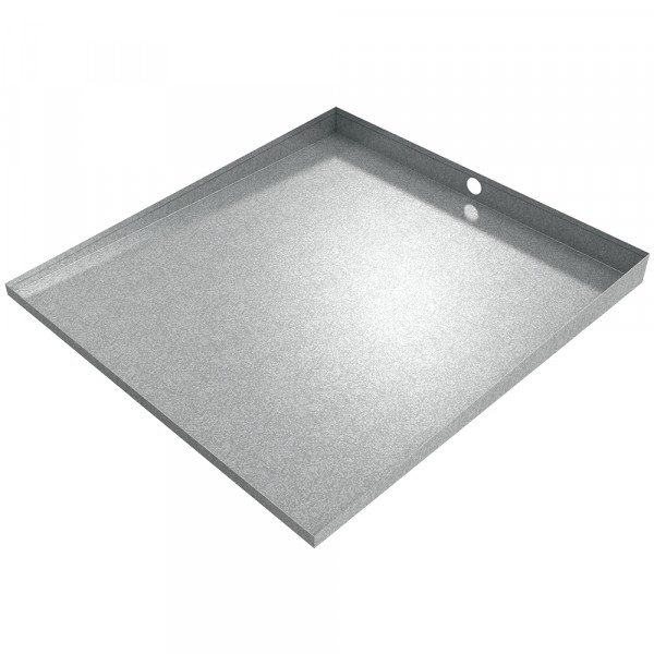 Bargain Galvanized Steel Front-Load Washer Floor Tray with Drain