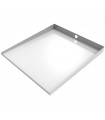 Bargain Compact Front-Load White Floor Tray with Drain - 27" x 25" - Steel