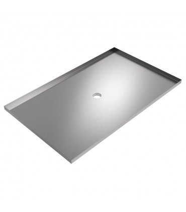 Drain Pan with Nipple - 72 x 44 x 2 - Stainless
