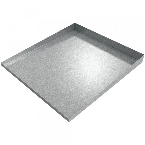 Compact Front-Load Washer Floor Tray 27" L x 25" W x 1-2.5" H- Galvanized Steel