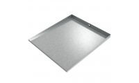 Front-Load Washer Floor Tray with Drain - 36" x 32" - Galvanized Steel