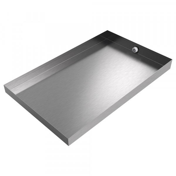 Ice Maker Drain Pan - 24" x 15" x 2" - Stainless Steel