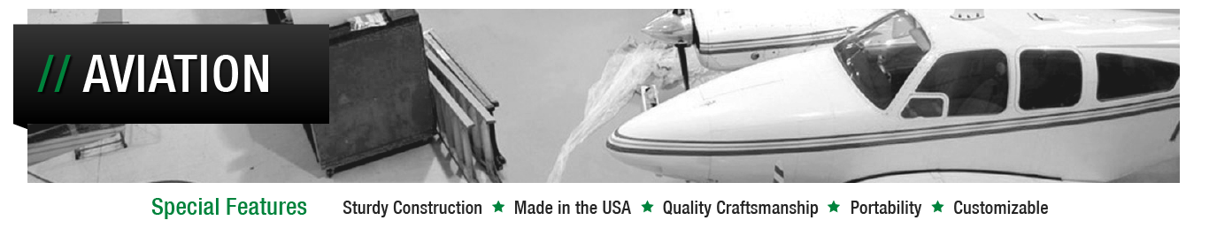 Image header for Aviation Drip Pan solutions page.