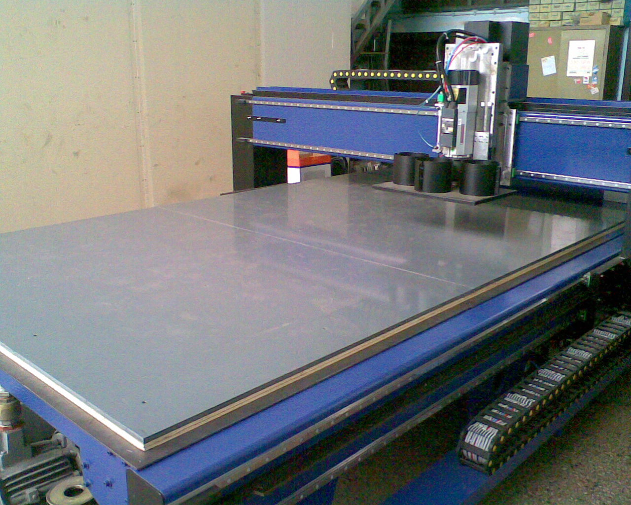 A CNC router is in an application.