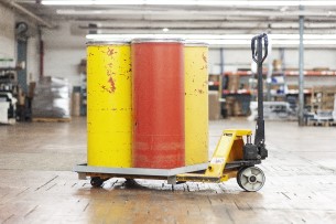 Forklift Pallet Drip Pan with Drums